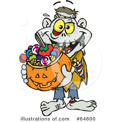 Trick Or Treating Clipart #64600 by Dennis Holmes Designs
