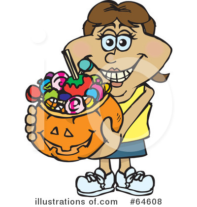 Trick Or Treating Clipart #64608 by Dennis Holmes Designs