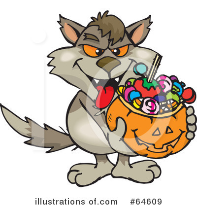 Royalty-Free (RF) Trick Or Treating Clipart Illustration by Dennis Holmes Designs - Stock Sample #64609