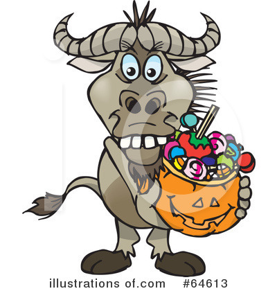 Wildebeest Clipart #64613 by Dennis Holmes Designs