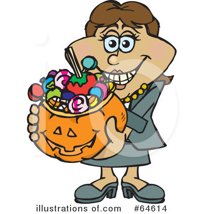 Royalty-Free (RF) Trick Or Treating Clipart Illustration by Dennis Holmes Designs - Stock Sample #64614