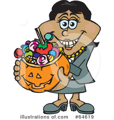Royalty-Free (RF) Trick Or Treating Clipart Illustration by Dennis Holmes Designs - Stock Sample #64619