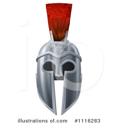 Royalty-Free (RF) Trojan Helmet Clipart Illustration by AtStockIllustration - Stock Sample #1116283