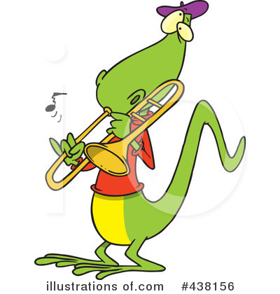 Royalty-Free (RF) Trombone Clipart Illustration by toonaday - Stock Sample #438156