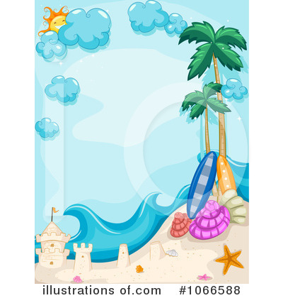 Royalty-Free (RF) Tropical Beach Clipart Illustration by BNP Design Studio - Stock Sample #1066588