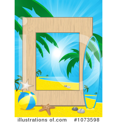 Royalty-Free (RF) Tropical Beach Clipart Illustration by elaineitalia - Stock Sample #1073598
