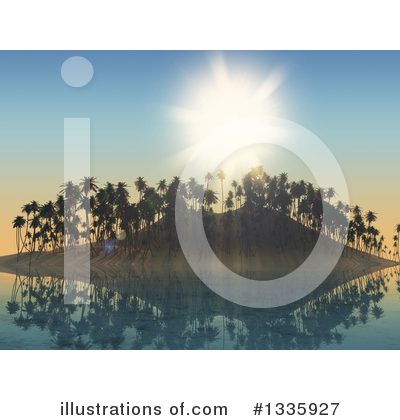 Ocean Sunset Clipart #1335927 by KJ Pargeter