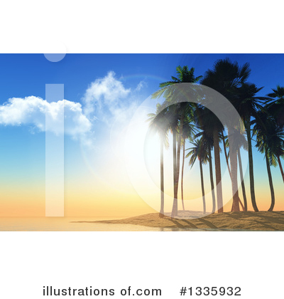 Tropical Island Clipart #1335932 by KJ Pargeter
