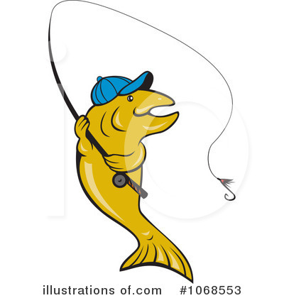 Royalty-Free (RF) Trout Clipart Illustration by patrimonio - Stock Sample #1068553