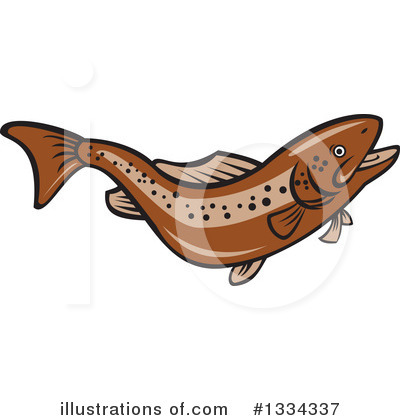Royalty-Free (RF) Trout Clipart Illustration by patrimonio - Stock Sample #1334337