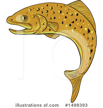Royalty-Free (RF) Trout Clipart Illustration by patrimonio - Stock Sample #1498393