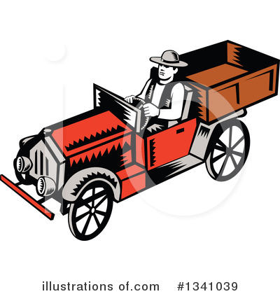 Royalty-Free (RF) Truck Clipart Illustration by patrimonio - Stock Sample #1341039