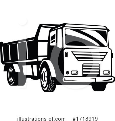 Dump Truck Clipart #1718919 by patrimonio