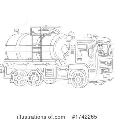 Royalty-Free (RF) Truck Clipart Illustration by Alex Bannykh - Stock Sample #1742265