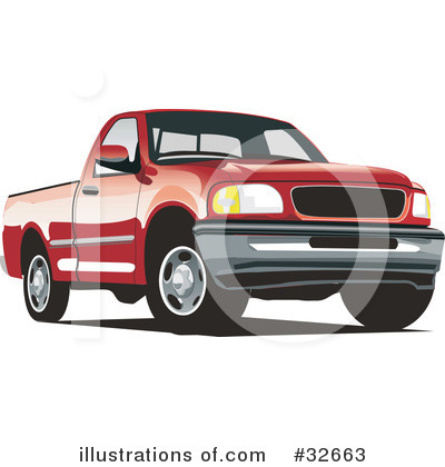 Pickup Truck Clipart #32663 by David Rey