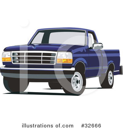 Royalty-Free (RF) Truck Clipart Illustration by David Rey - Stock Sample #32666