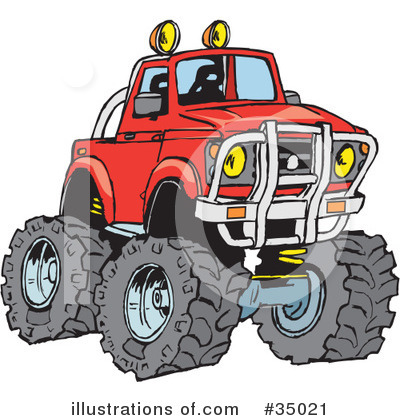 Royalty-Free (RF) Truck Clipart Illustration by Dennis Holmes Designs - Stock Sample #35021