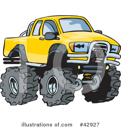 4 Wheel Drive Clipart #42927 by Dennis Holmes Designs