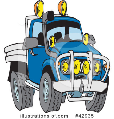 Royalty-Free (RF) Truck Clipart Illustration by Dennis Holmes Designs - Stock Sample #42935