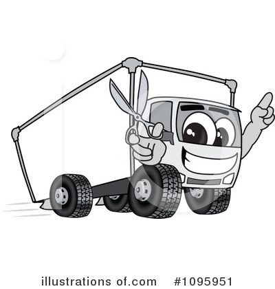 Royalty-Free (RF) Truck Mascot Clipart Illustration by Mascot Junction - Stock Sample #1095951
