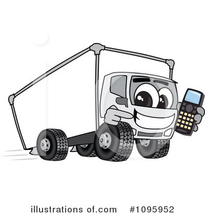 Royalty-Free (RF) Truck Mascot Clipart Illustration by Mascot Junction - Stock Sample #1095952