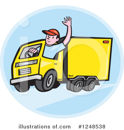 Royalty-Free (RF) Trucker Clipart Illustration by patrimonio - Stock Sample #1248538