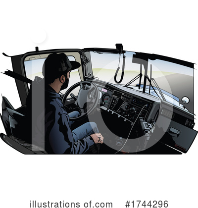 Truck Driver Clipart #1744296 by dero