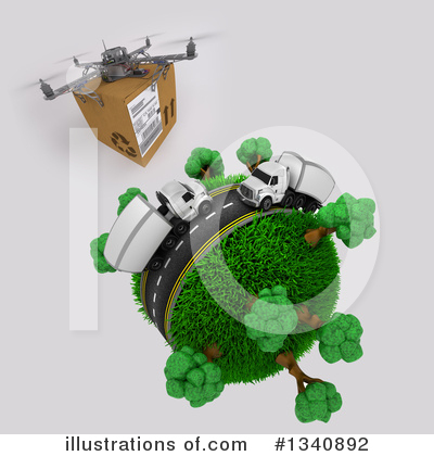 Drone Clipart #1340892 by KJ Pargeter