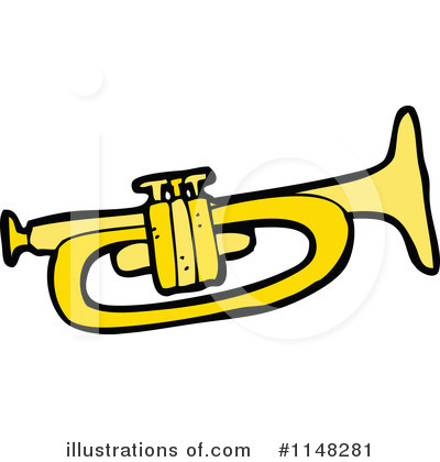Royalty-Free (RF) Trumpet Clipart Illustration by lineartestpilot - Stock Sample #1148281