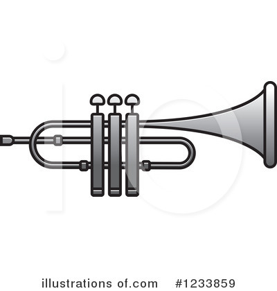 Royalty-Free (RF) Trumpet Clipart Illustration by Lal Perera - Stock Sample #1233859