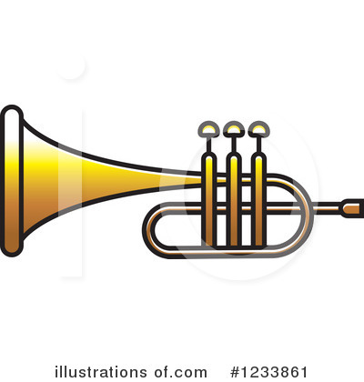 Royalty-Free (RF) Trumpet Clipart Illustration by Lal Perera - Stock Sample #1233861