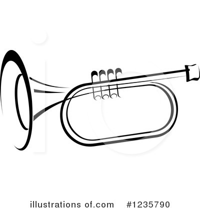 Royalty-Free (RF) Trumpet Clipart Illustration by Vector Tradition SM - Stock Sample #1235790