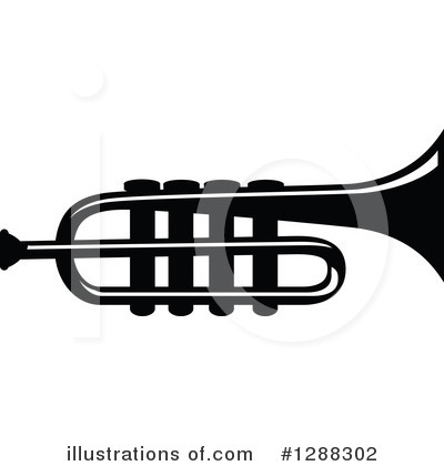 Royalty-Free (RF) Trumpet Clipart Illustration by Vector Tradition SM - Stock Sample #1288302