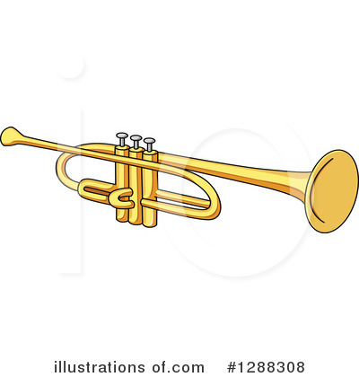 Royalty-Free (RF) Trumpet Clipart Illustration by Vector Tradition SM - Stock Sample #1288308