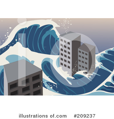 Royalty-Free (RF) Tsunami Clipart Illustration by mayawizard101 - Stock Sample #209237