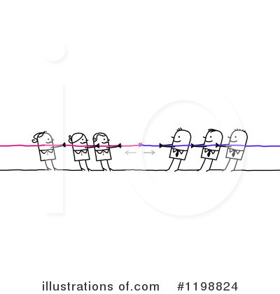 Royalty-Free (RF) Tug Of War Clipart Illustration by NL shop - Stock Sample #1198824