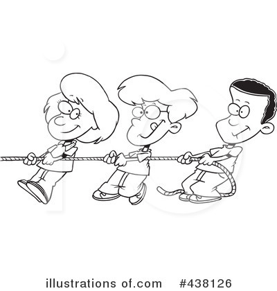 Royalty-Free (RF) Tug Of War Clipart Illustration by toonaday - Stock Sample #438126