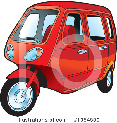 Rickshaws Clipart #1054550 by Lal Perera