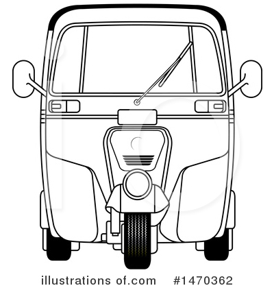 Rickshaw Clipart #1470362 by Lal Perera