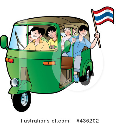 Royalty-Free (RF) Tuk Tuk Clipart Illustration by Lal Perera - Stock Sample #436202