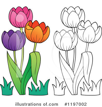 Royalty-Free (RF) Tulip Clipart Illustration by visekart - Stock Sample #1197002