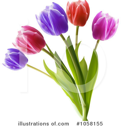Royalty-Free (RF) Tulips Clipart Illustration by elaineitalia - Stock Sample #1058155