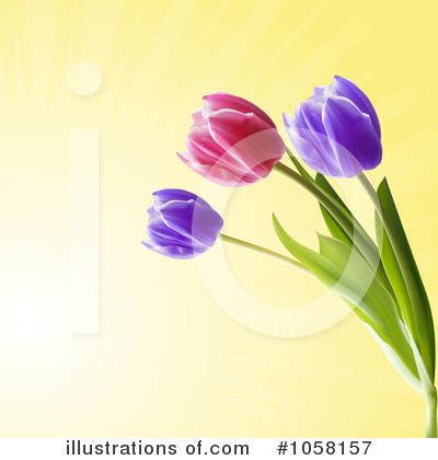 Royalty-Free (RF) Tulips Clipart Illustration by elaineitalia - Stock Sample #1058157