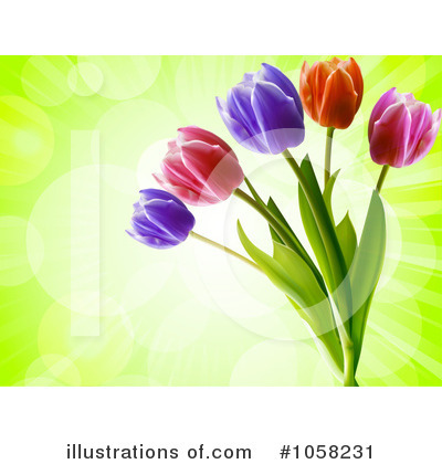 Royalty-Free (RF) Tulips Clipart Illustration by elaineitalia - Stock Sample #1058231
