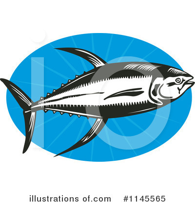Royalty-Free (RF) Tuna Fish Clipart Illustration by patrimonio - Stock Sample #1145565