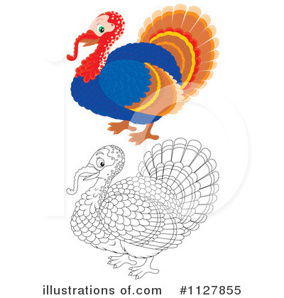 Royalty-Free (RF) Turkey Bird Clipart Illustration by Alex Bannykh - Stock Sample #1127855