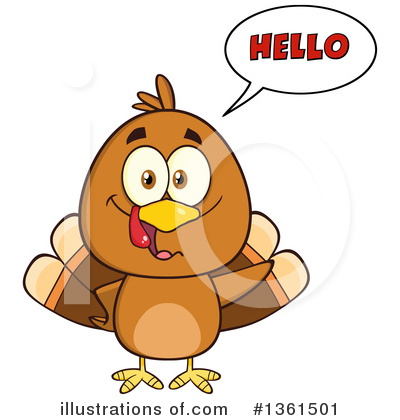 Royalty-Free (RF) Turkey Bird Clipart Illustration by Hit Toon - Stock Sample #1361501