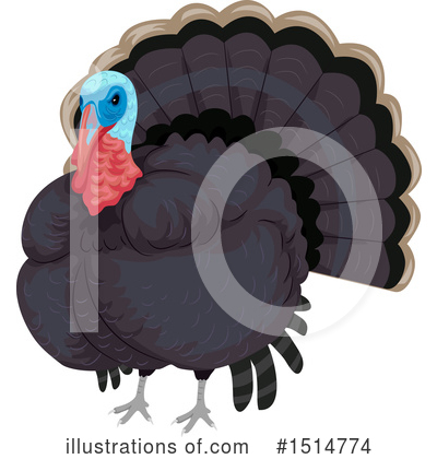 Royalty-Free (RF) Turkey Bird Clipart Illustration by BNP Design Studio - Stock Sample #1514774