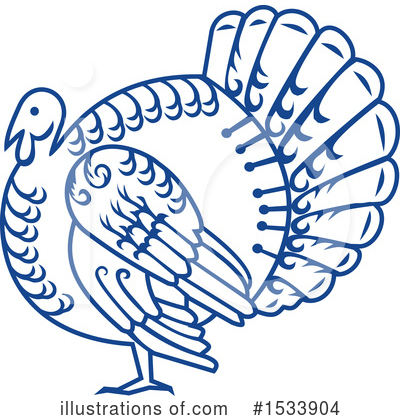 Royalty-Free (RF) Turkey Bird Clipart Illustration by patrimonio - Stock Sample #1533904