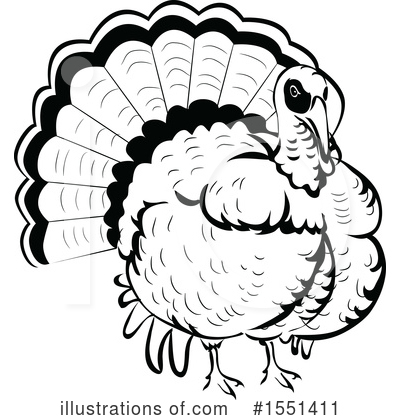 Royalty-Free (RF) Turkey Bird Clipart Illustration by BNP Design Studio - Stock Sample #1551411